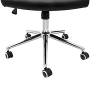 Clinton Office Chair Mobile Task Chair High Back with arms Black PU leather