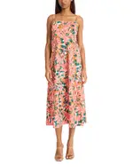 The Good Journey Smocked Back Midi Dress