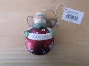 Grasslands Road Grandma Snowman Angel Christmas Ornament 3"