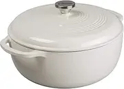LODGE INLODGE.EC7D13, Cast Iron Enamel Cookware, Inoxidable, Oyster White