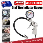 Air Compressor Tire Tyre Inflating Inflator Pressure Dial Gauge 220PSI Car Auto