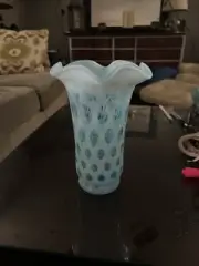 fenton blue opalescent vase