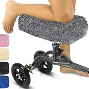Vive Mobility Knee Scooter Pad Cover - Soft Plush Adult Sheepskin Memory Foam Cushion, Walker Accessory for Knee Roller, Padded Accessories Leg Cart Improves Comfort with Injury, Universal Fit (Gray)