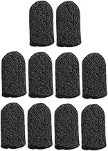 KOMBIUDA 10Pcs Breathable Finger Sleeves for Touch Screen Gaming Sweat Elastic Mobile Phone Game Accessories Comfortable Protective Covers for Enhanced Performance Black Edge