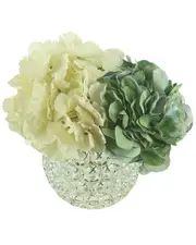 Creative Displays Cream And Teal Hydrangea Floral Arrangement