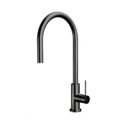 Belling Design Collection Slim Gooseneck Pull-Out Mixer Tap Gun Metal Finish