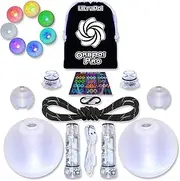 UltraPoi - Orb Poi Pro: The World's Favorite LED Contact Poi (LED Knob Handle-Orb Poi Pro w/ UltraKnob Pro)