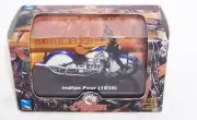 1:32 2004 NEWRAY 1939 INDIAN FOUR MOTORCYCLE BLUE & WHITE NIB #06066