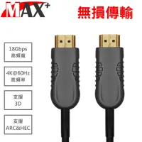 在飛比找momo購物網優惠-【MAX+】HDMI 2.0光纖纜線 15米