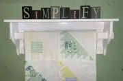 Wall Quilt Rack - Blanket Shelf - Towel Rack with Shelf White