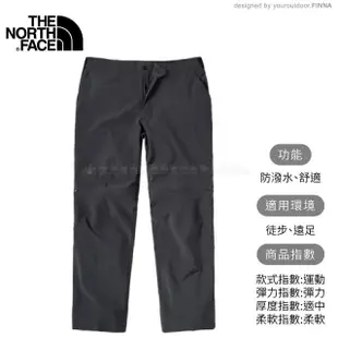 【The North Face】男 二截式軟殼長褲《瀝灰》49BE/防潑水/休閒長褲(悠遊山水)