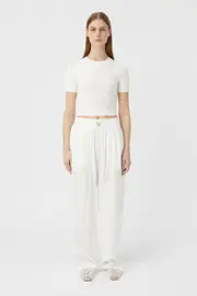 Rosalie Knit T-shirt in White - CAMILLA AND MARC® C&M