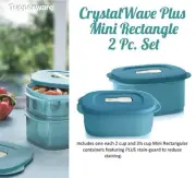 New Tupperware CrystalWave Plus Mini Rectangular Set