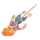 Scarecrow 3.3ft Windproof Rainproof Pumpkin Scarecrow For Halloween Fall Ha CM