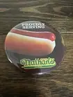 Nathan’s Hot Dog Pin back Button 3”