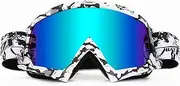 JSHshield Ski Goggles,UV Protection Anti-Fog Snow Goggles,Motocross & Mountain Bike Goggles,Motorcycle Goggles for Men Women Adult Youth,MX and ATV Racing Protective Eyewear