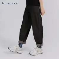 在飛比找momo購物網優惠-【a la sha】a字造型口袋仿牛仔長褲