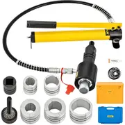 Hydraulic Exhaust Pipe Expander, 1-5/8" to 4-1/4" size, 10 T Manual Hydraulic Pipe Stretcher with 4 Dies and 2 Storing Case for Copper, Aluminum Tubes in Car