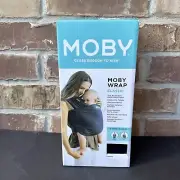 Moby Classic Baby Wrap (Midnight) Soft Fabric Breathable Cotton 8-33 Lbs NEW