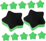 FIXOSHEE 12pcs Mini Star Shaped Felt Whiteboard Erasers for Office Classroom Supplies Ergonomic Cute Design Comfortable Grip for Dry Erase Boards