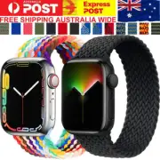 Braided Solo Loop Apple Watch Iwatch Band Series 8 7 6 5 38 40 41 42 44 45 49 mm
