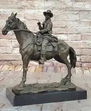 Frederic Remington ''Scout'' Bronze Sculpture Old West Hand Made Artwork