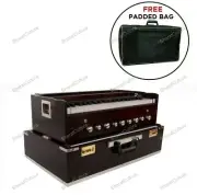 Portable 9 Stopper Baja And Coupler 3.5 Octave Wood Harmonium With Padded Bag