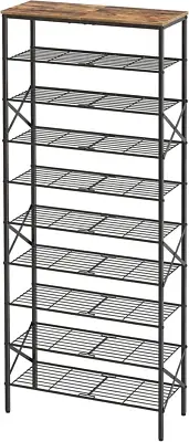 10 Tier Shoe Rack Storage Organizer Large Capacity Shelf Holds 40 Pairs of Shoes