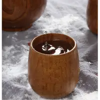 在飛比找ETMall東森購物網優惠-日式原木小酒杯實木手工酒水杯中國風杯子酸棗木質復古木頭茶杯