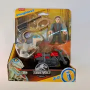 Fisher-Price Imaginext Jurassic World Dinosaur "Owen & Blue" Figures Playset
