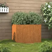 Raised Garden Bed, Elevated Planter Box Plant Container 62x47x46 cm Corten Steel