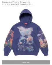 Size Small Supreme/Frank Frazetta Zip Up Hooded Sweatshirt