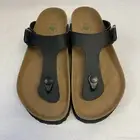 Birkenstock New w/ Box Gizeh Grooved PAP Black Birko-Flor Vegan Reg Select Size