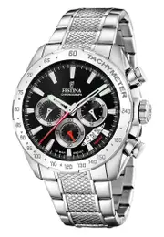 Festina Chrono Sport Tachymeter Date Black Dial Quartz F20668-4 100M Mens Watch