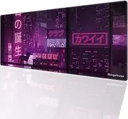Ningchuya Desk Mat, Large Extended Gaming Mouse Pad 27.6x11.8 in, Sturdy Non-Slip Rubber Base with Stitched Edges, Computer Keyboard Pad Mat for Gaming, Office & Home (7030 BirthAU)