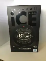 Blue Snowball iCE Plug and Play USB Microphone, Black, Never Used In Box
