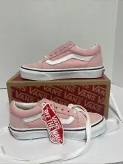 NEW! Vans Kids' Old Skool Powder Pink/True White SZ 12.5 FREE SHIPPING