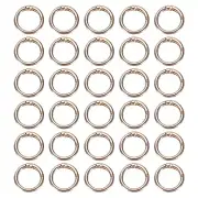 30 Pcs Trigger Spring O Rings, 3/4"(19mm) ID Round Ring for Handbag, Light Gold
