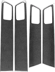 ATATNK Compatible for Toyota Tundra Sequoia 2022+ Car Accessories Carbon Fiber Door Inner Puller Handle Panel Interior Cover Trim Sticker Modified(Silver Carbon Fiber)