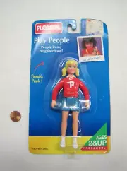 New! PLAYSKOOL Dollhouse 5.75" CHEERLEADER CHEER GIRL People Doll Poseable 1995