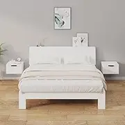 Wall Mounted Cabinet, Versatile Hanging Cupboard for Living Room, Kitchen, Entryways 2 pcs White 34x30x20 cm