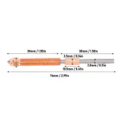 2Pcs Quick Swap Nozzle Ti Alloy Heat Break All Metal Integrated Nozzles .