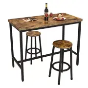 Recaceik 3 Piece Pub Dining Set Modern bar Table and Stools for 2 Kitchen Cou...