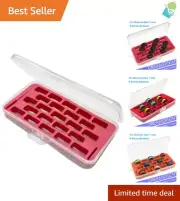 Compact Red Bobbin Storage Case - Organizes 23 Jumbo Bobbins for Easy Access