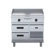 Waldorf 800 Series GPL8900E-RB - 900mm Electric Griddle Low Back Version - Refrigerated Base