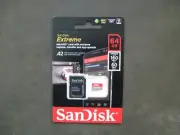 SanDisk 64GB Extreme microSDXC UHS-I Memory Card with Adapter