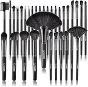 VANDER Make up Brushes, Professional 32pcs Makeup Brush Set, Makeup Brushes Set Foundation Blending Cosmetic Brush Set Kit,Black（Cosmetic bag not included）