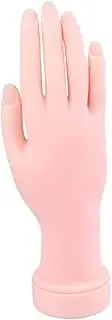 Healeved 2pcs Fake Hand Model Nail Art Practice Set Insertable Nail Tips Lightweight Reusable for Manicure Training