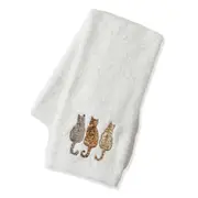 Pilbeam Living Purrfect 42x65cm Cotton Hand Towel Absorbent Washer Cloth White