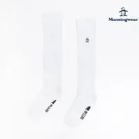 在飛比找momo購物網優惠-【Munsingwear】企鵝牌 女款白色百搭刺繡彈力中筒襪